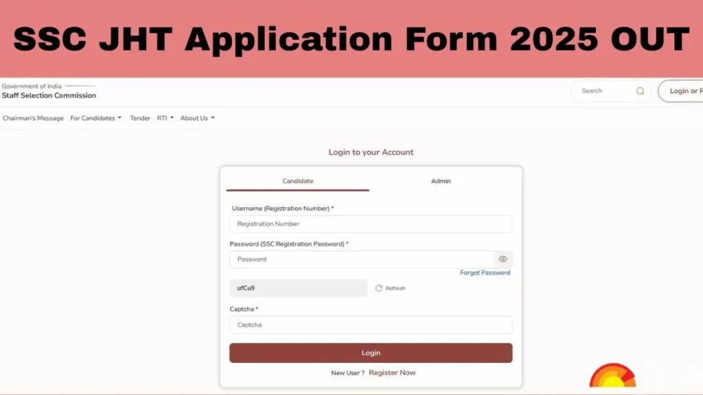 SSC JHT Apply Online 2025
